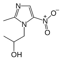Skeletal formula of secnidazole